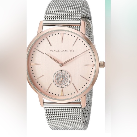 Vince Camuto Accessories - Vince Camuto Rose Gold Watch with Mesh Band
